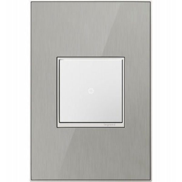 Pass & Seymour 1G BRSH Mirr Wall Plate AWM1G2MS4